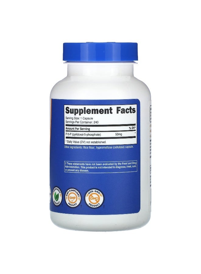 Nutricost, P-5-P, 50 mg , 240 Capsules (Packaging may vary) - Image 2