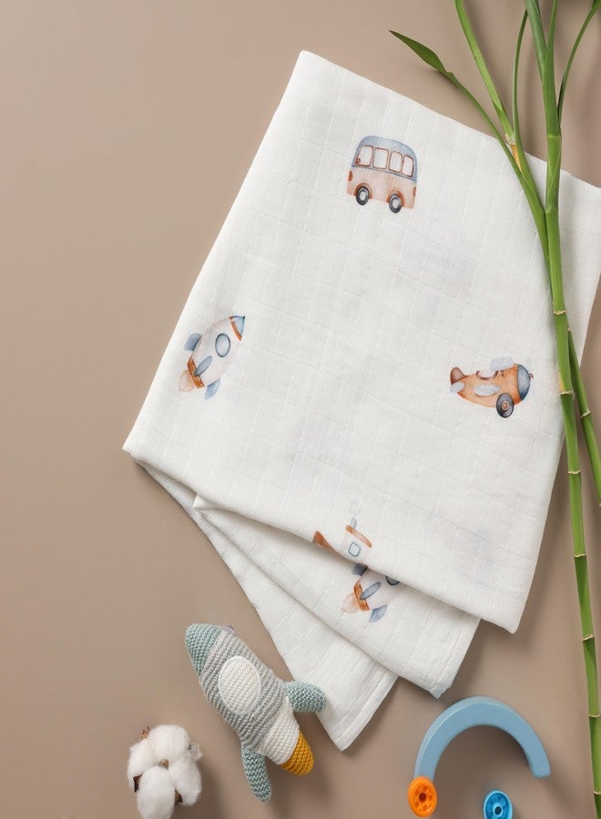Cugo Soft and Cozy Baby Swaddle Blanket, Adjustable Infant Wrap for Comfortable Sleep, Blend of Breathable Cotton and Soft Bamboo Fabric, Perfect Newborn Gift (Little Voyagers) - Image 3