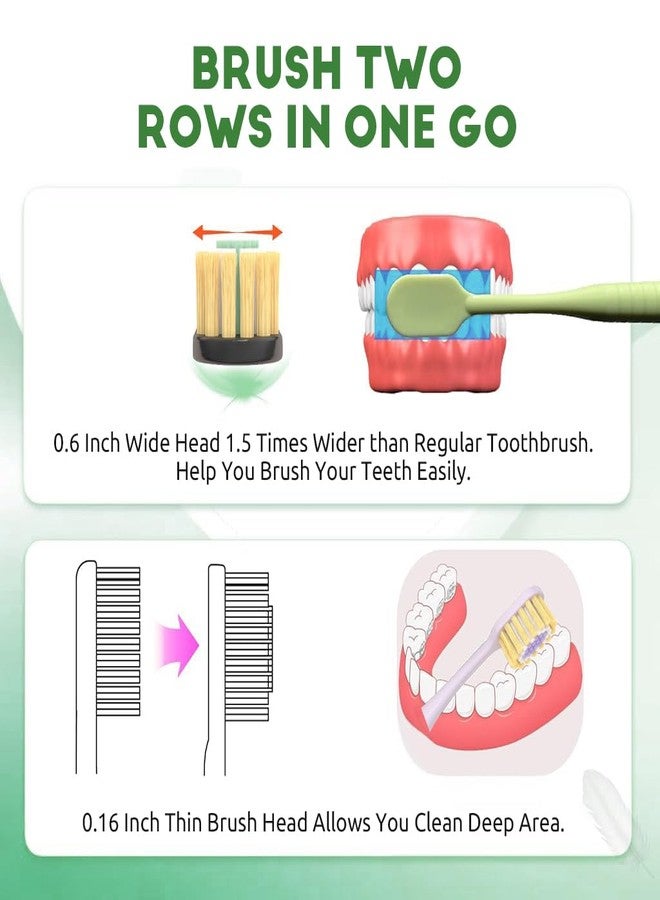 Hannea فرشاة أسنان هانيا® بشعيرات ناعمة لمجموعة فرش أسنان للبالغين 8 قطع رأس دائري لتنظيف الأسنان تصميم فائق النحافة وناعم للغاية مناسب للأسنان الحساسة عائلة حزمة ضخمة - Image 5