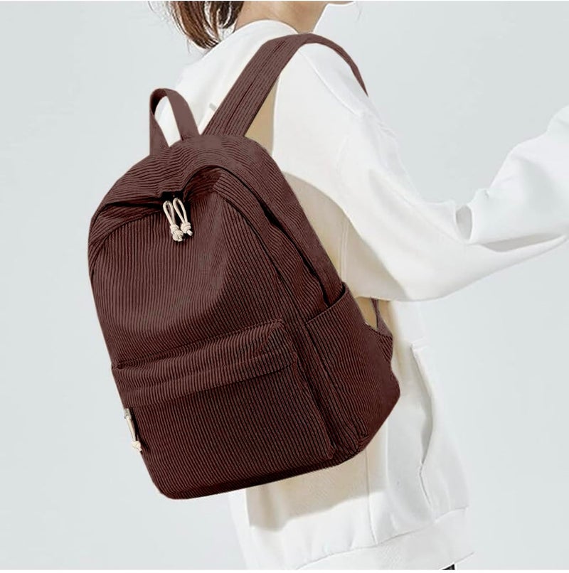 Santic حقائب ظهر للنساء/الرجال أنيقة وعصرية وعادية لحقائب الكلية، حقيبة مصممة للمدرسة/الكلية/النزهة للنساء والفتيات - Image 2