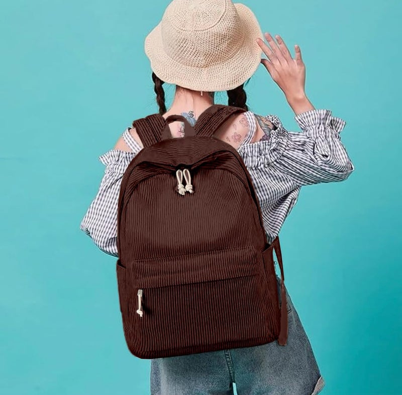 Santic حقائب ظهر للنساء/الرجال أنيقة وعصرية وعادية لحقائب الكلية، حقيبة مصممة للمدرسة/الكلية/النزهة للنساء والفتيات - Image 4