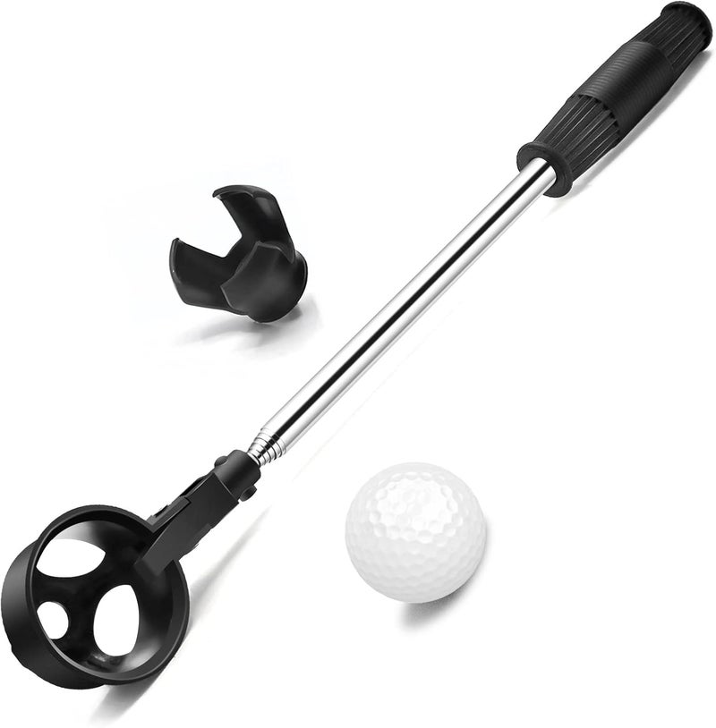 prowithlin Golf Ball Retriever, Stainless Telescopic Extendable Golf Balls Retrievers for Water w/Golf Ball Pick Up Retriever Grabber Claw Sucker Tool, Golf Gift for Men - Image 1
