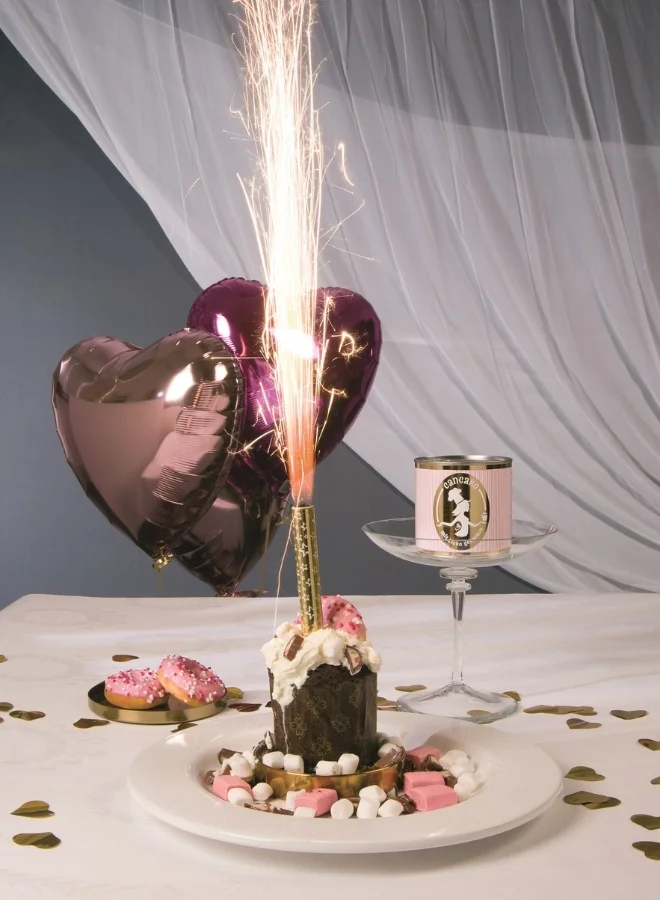 Wondercandle Dream Star Gold Cake Fountain With Bottle Clip