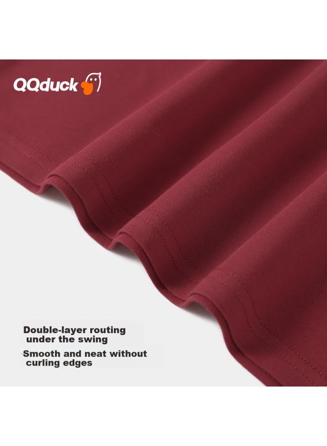 Qq Duck Girls' Short Sleeve T-Shirt Children'S Summer Clothing Teenage American Street American Short T Red; 130 - Image 5