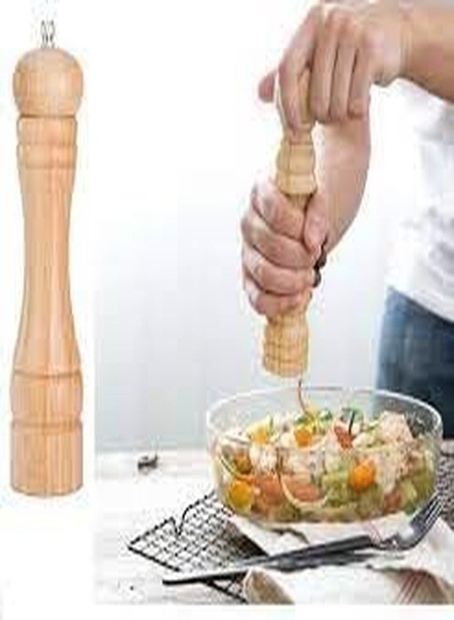 ImegaZ Manual Wood Salt & Pepper Grinder - Ceramic Crusher Mill with Adjustable Coarseness for Kitchen, Spice Shaker, Salt Pack of 1 - Image 2