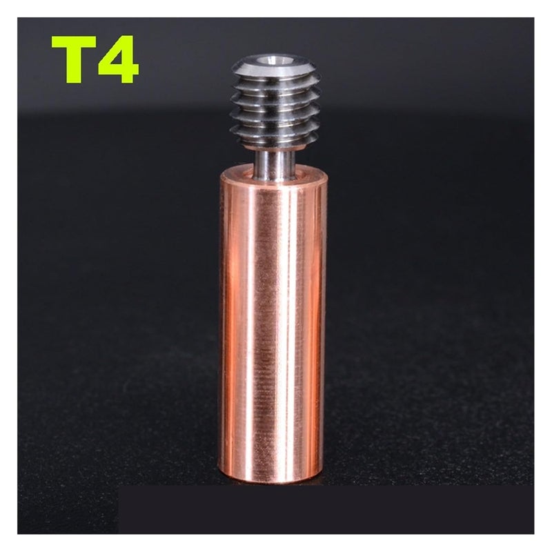 T4 Color All Metal Bi Metal Heatbreak For 1 75mm Filament Hotend Heater Block Copper Stainless Steel Bimetal Throat 1PCS - Image 3