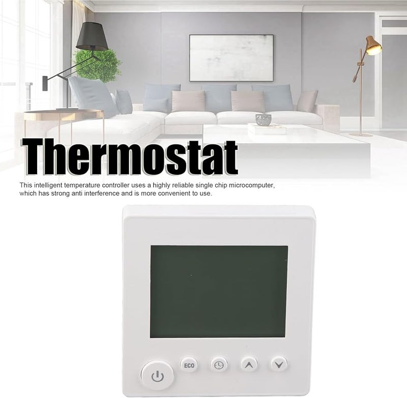 ثرموستات وايت سمارت شاشة الكريستال السائل 16A تحكم في درجة الحرارة لأنظمة التدفئة المنزلية - Image 4