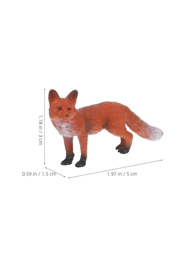 Toddmomy Fox Toy Set - 3pcs Plastic Jungle Animal Figures, Wild Fox Playset, Cake Topper, Party Favors, Educational Toy - Image 4