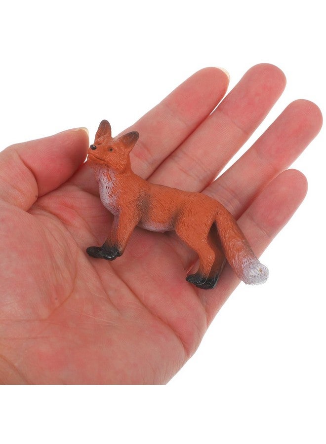 Toddmomy Fox Toy Set - 3pcs Plastic Jungle Animal Figures, Wild Fox Playset, Cake Topper, Party Favors, Educational Toy - Image 3
