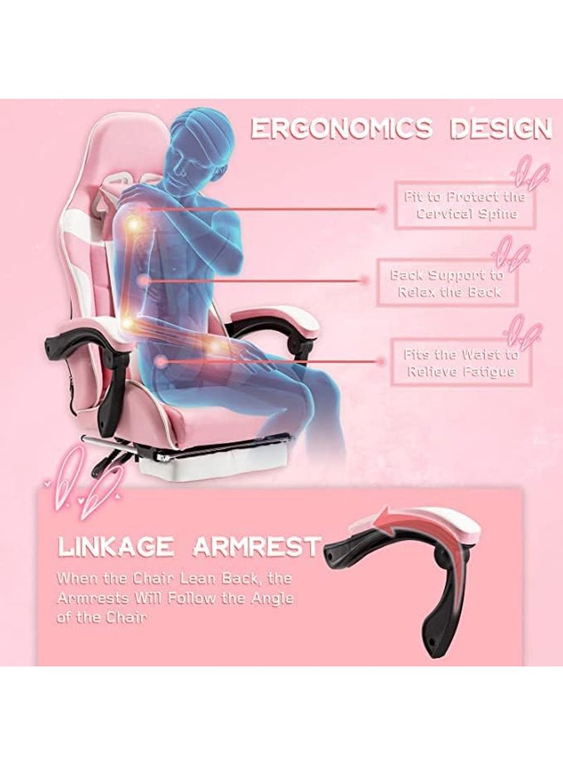 MONOGUE Gaming Chair  High Back Computer Chair with Footrest and Lumbar Support Ergonomic Chair with 360°-Swivel - Image 2