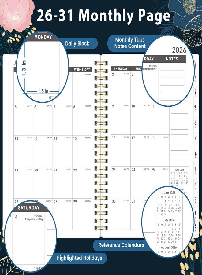 Indeme Monthly Planner 2024-2029 - 5 Year Monthly Planner/Calendar 2024-2029, July 2024 - June 2029, 6.4" x 8.5", 60 Monthly Planner with Tabs, Double-Side Pocket, Holidays, Notes Pages, Elastic Closure - Image 2