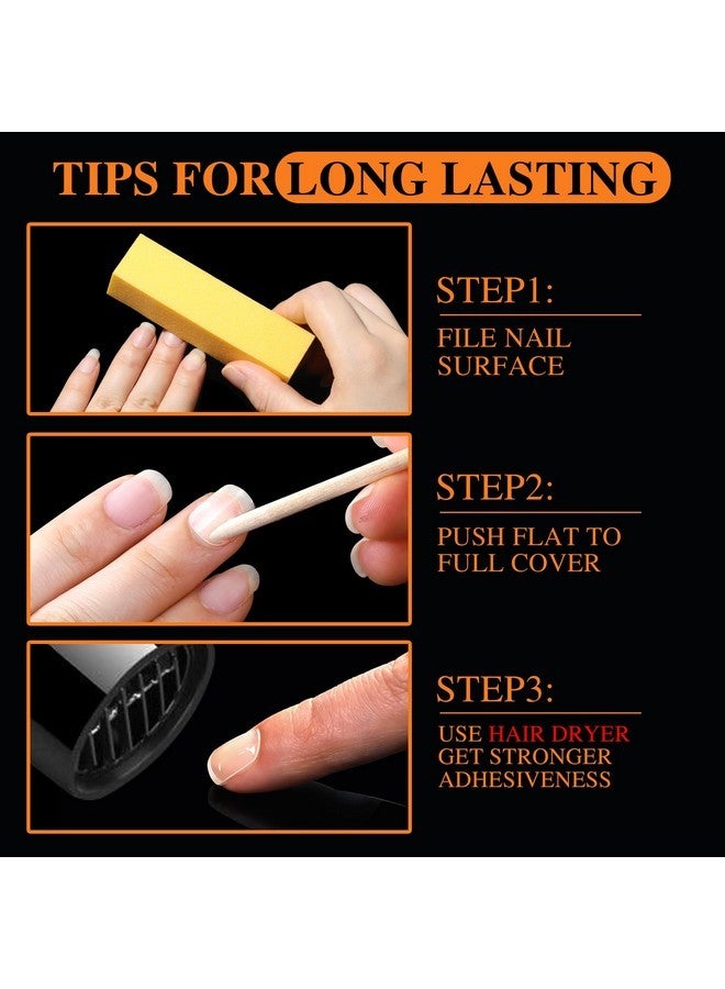 تينيتور 900 قطعة من علامات التبويب اللاصقة للأظافر، 15 حجمًا من علامات التبويب اللاصقة للأظافر، ملصقات أظافر للأظافر اللاصقة، علامات تبويب الأظافر، ملصقات غراء الأظافر، 60 ورقة - Image 5