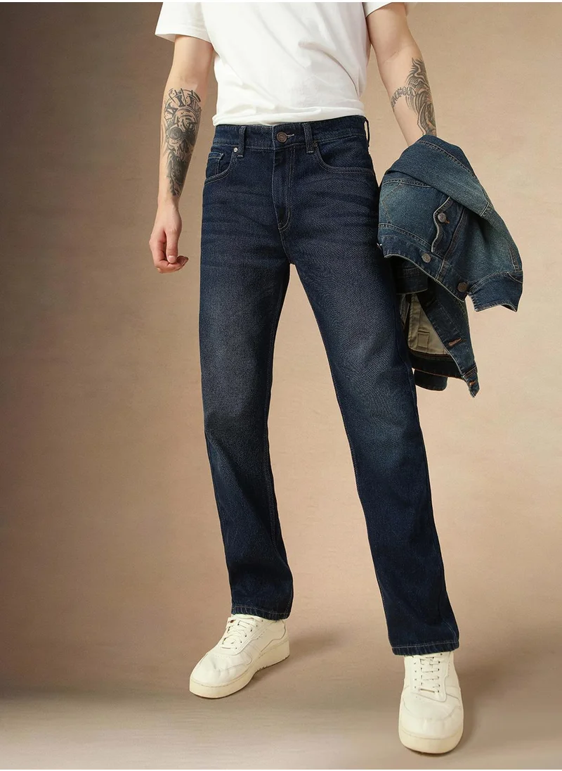 دينيس لينغو Straight Fit Indigo Jeans For Men- Perfect for Modest Wear