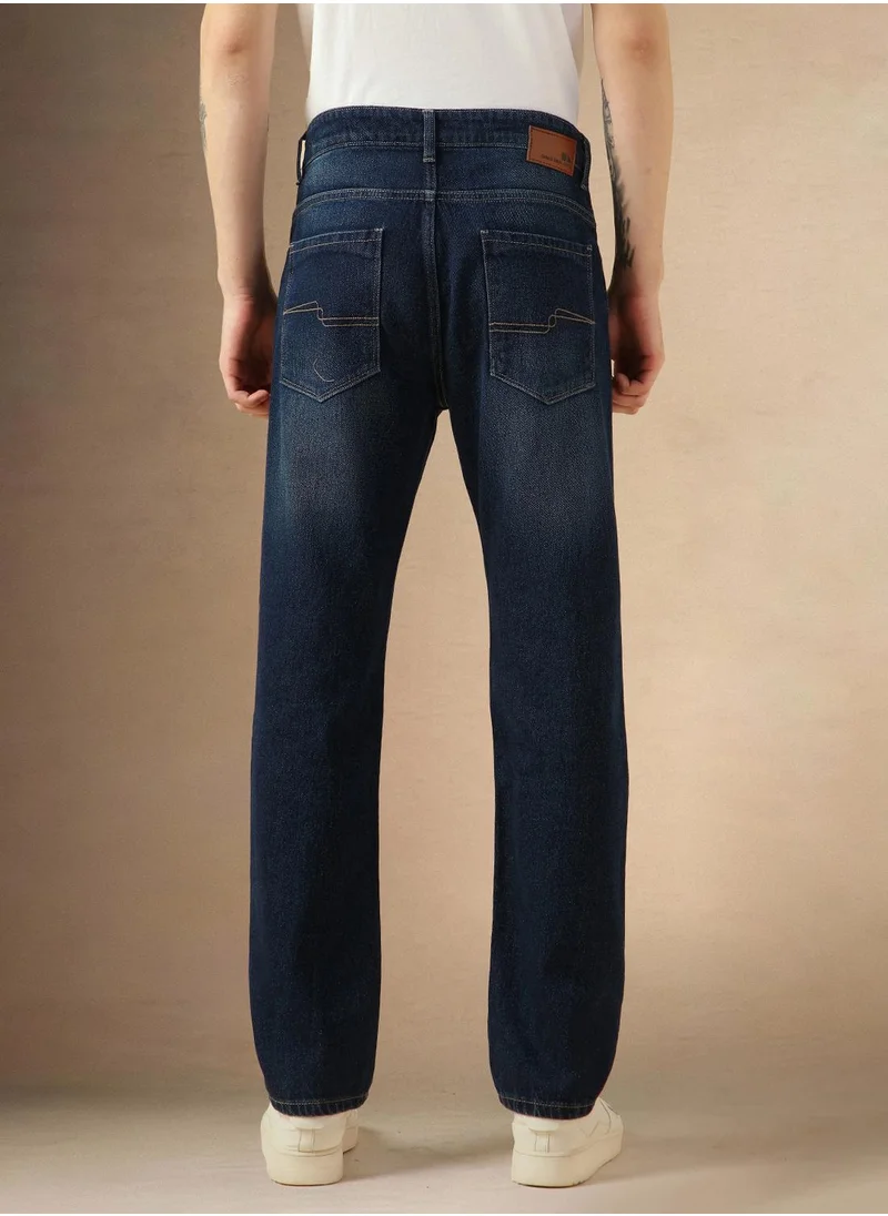 دينيس لينغو Straight Fit Indigo Jeans For Men- Perfect for Modest Wear