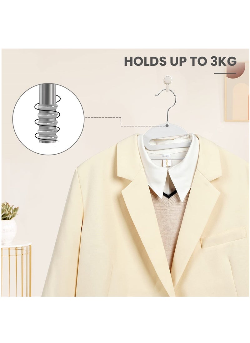 Plastic Hangers, 20 Pack Durable Heavy Duty Hangers with Non-Slip Design, 360° Swivel Hook Space Saving Organizer, Multi-Functional Dry and Wet Dual-Use Clothes Hanger Shirts, Pants, Gray