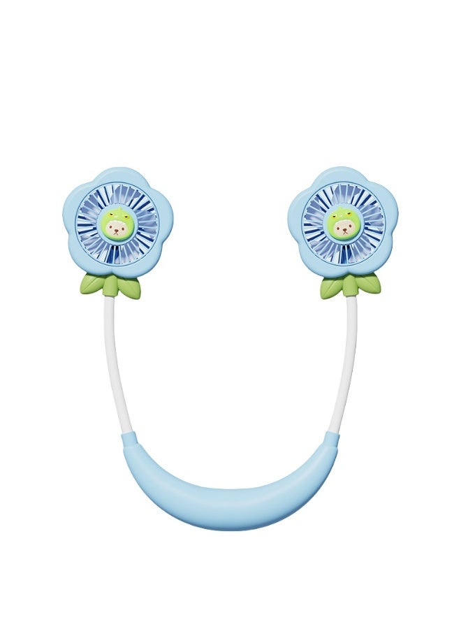 Nariele New USB Two speed Speed Control Soft Cute Cartoon Neck Hanging Small Fan