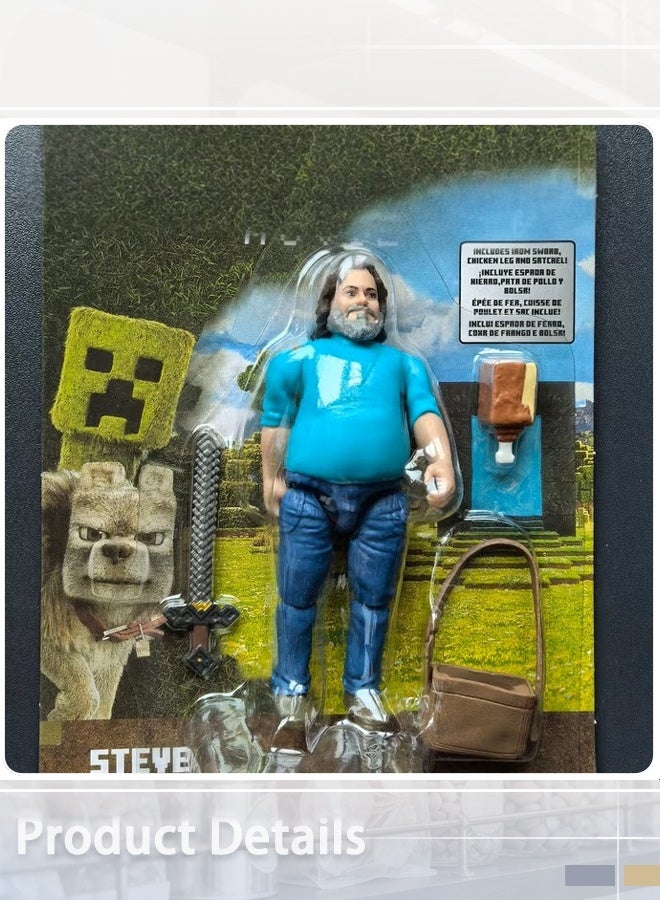 Minecraft Mini Action Figure Toys Set with MyWorld Accessory Removable Steve - Image 4