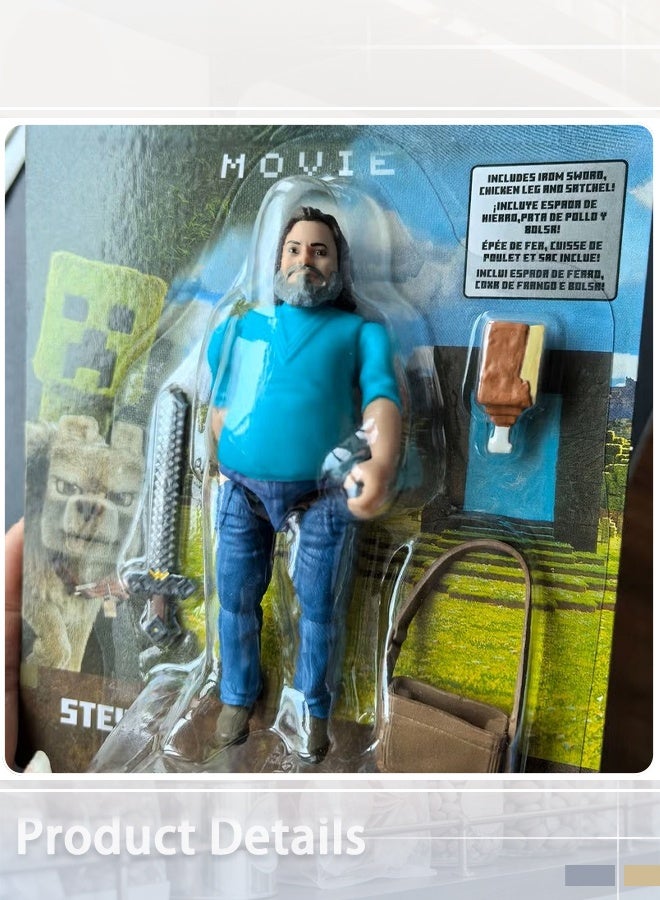 Minecraft Mini Action Figure Toys Set with MyWorld Accessory Removable Steve - Image 5