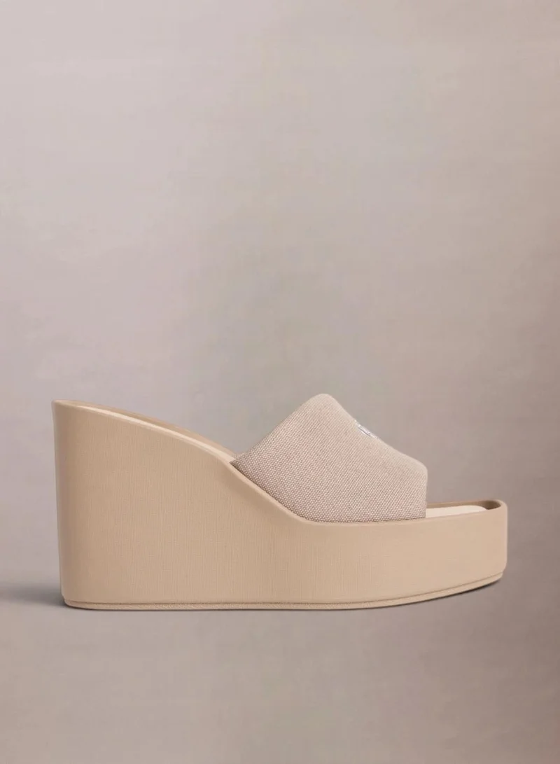 Melia - Canvas Platform Wedge Sandals