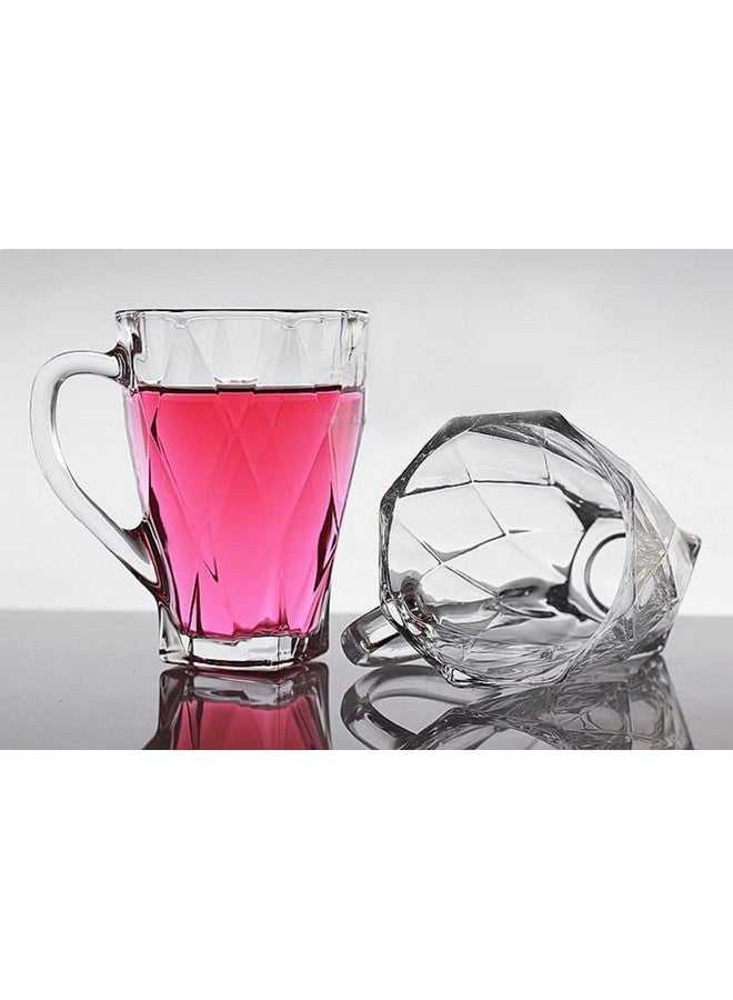 VILON Italian Premium Glass Tea Cup Set | Coffee Mugs with Handle Transparent Drinking Cup for Milk, Cappuccino, Hot Chocolate & Cold Beverages | 175ml | Set of 6 (CHEX Teacup 175ML 6) - Image 5