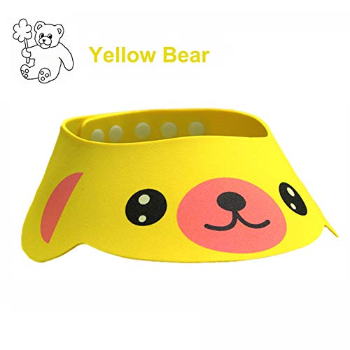 Ufurty 3PCS Baby Shower Bathing Cap Cartoon Frog Pig Bear Shampoo Hat Protection Bathing Visor Cap with Four Gear Adjustments By Rely2016 - Image 4