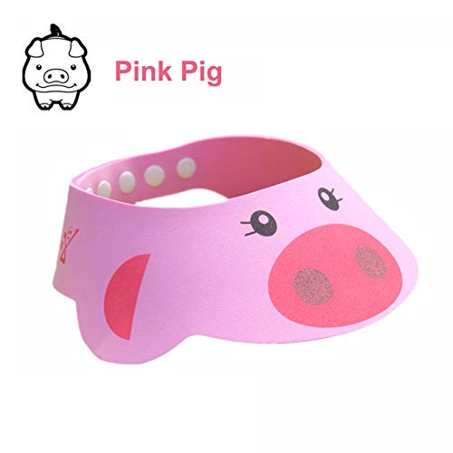 Ufurty 3PCS Baby Shower Bathing Cap Cartoon Frog Pig Bear Shampoo Hat Protection Bathing Visor Cap with Four Gear Adjustments By Rely2016 - Image 3