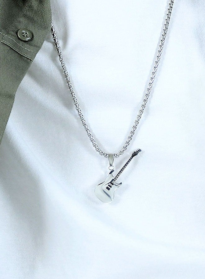 Stainless Steel Pendant Necklace for Mens Women Boys Cool Necklace Jewelry Gifts 50cm+5cm Chain