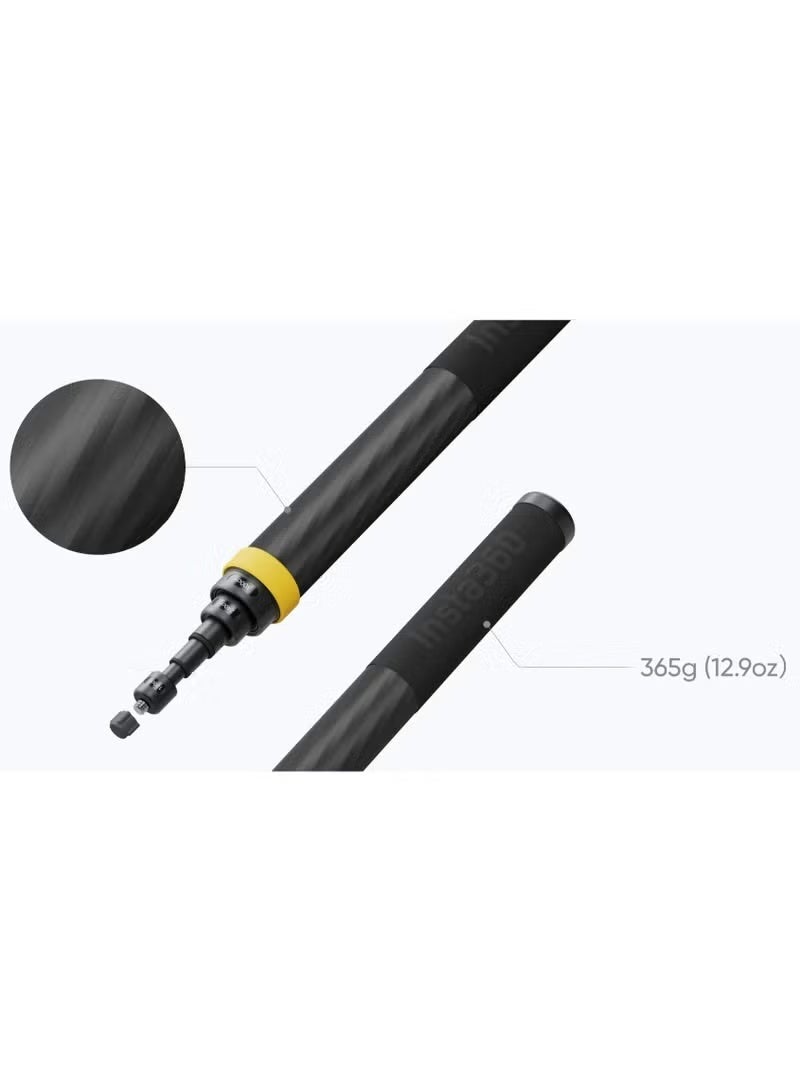 Insta360 Enhanced 3-Meter Invisible Selfie Stick – Extended Edition for Insta360 X4, X3, ONE RS (Twin/4K), ONE X2, ONE R, ONE X & ONE Series Cameras | Durable, Lightweight, Professional Extension Pole for 360° Photography & Vlogging - Image 5