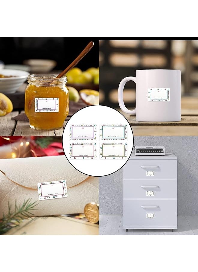 erorex - Labels For Jars Food Freezer Labels Self Adhesive Jam Jar Labels 45X25Mm Sticky Labels Jar Stickers Labels For Kitchen Food Bottle Jams Containers Food Bottle Labels 1 Roll 250Pcs 2 Pack - Image 1