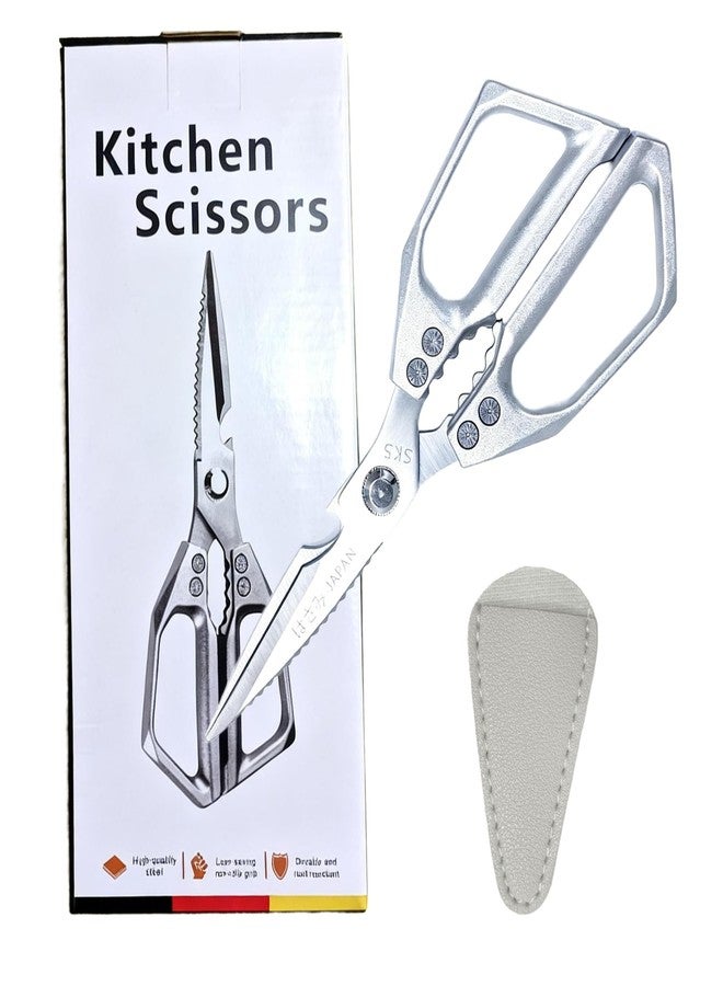 Damila Kitchen Scissors with Safety Tip Cover, Heavy Duty Stainless Steel Kitchen Shears for Poultry, Meat & Food Prep, Dishwasher Safe Ergonomic Handle - Image 1