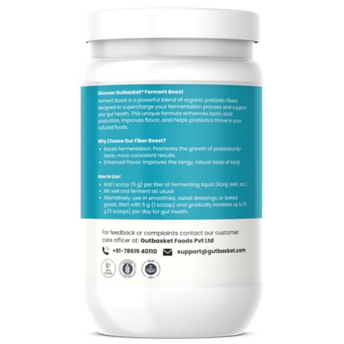 Gutbasket Ferment Boost (250g) - Prebiotic Blend to Enhance Fermentation of Kanji, Vegetable, Kefir | Boosts Probiotics & Improves Flavor | Supports Faster, Healthier Ferments | Vegan, Gluten-Free, Non-GMO - Image 5