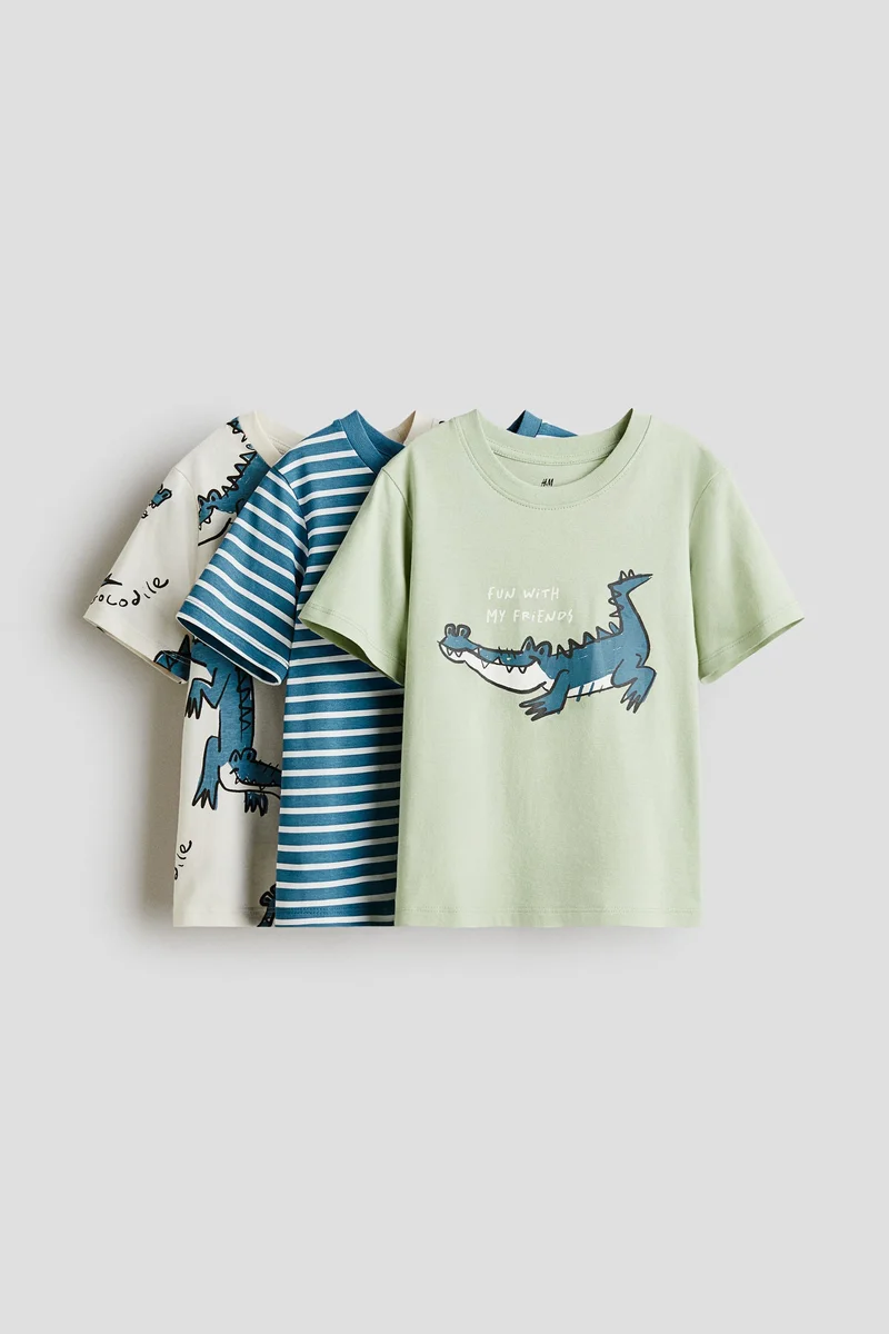 H&M 3-pack printed T-shirts