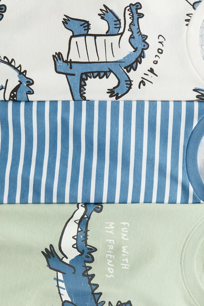 H&M 3-pack printed T-shirts