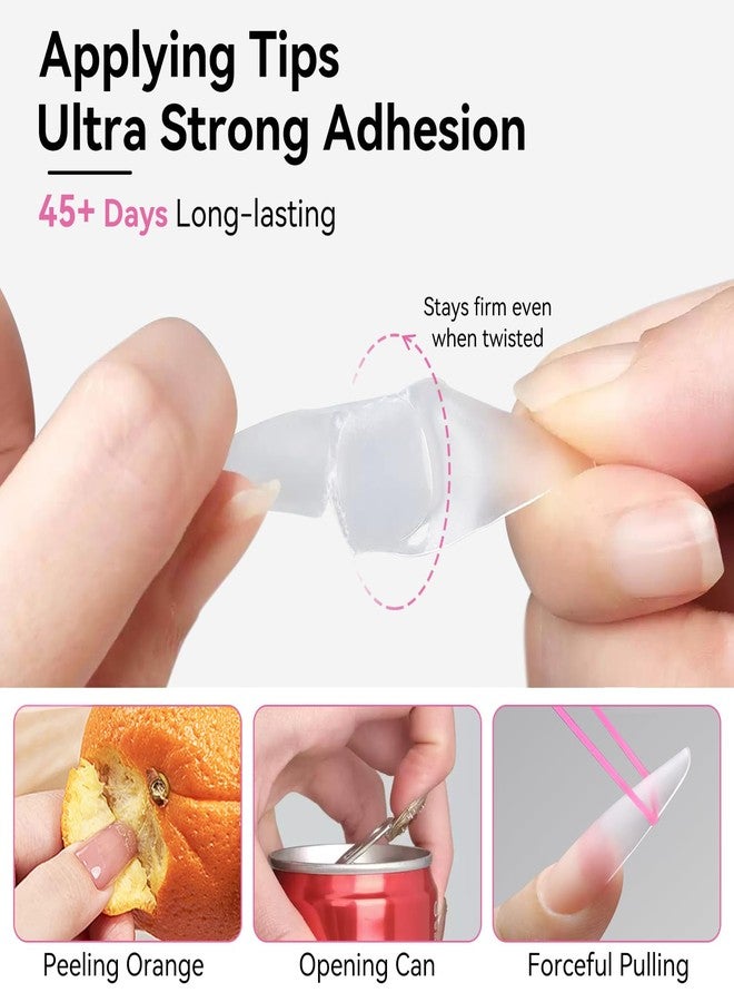 BORN PRETTY 6 in 1 Gel Nail Glue for Clear Acrylic Nail Tips 15ML Strong U V Nail Glue for Fake Nails Tips,Multi-Purpose Base Gel for Nail Extensions & Apex Building,Quick Cure Long Lasting - Image 4
