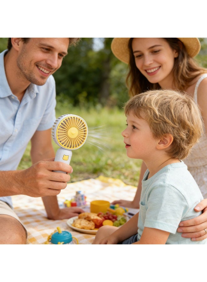 ACYYH Powerful Handheld Fan,Stay Cool Portable Handheld Fan, USB Rechargeable, Lightweight, Minimalist Design for Travel, Office, Home Use - Image 3