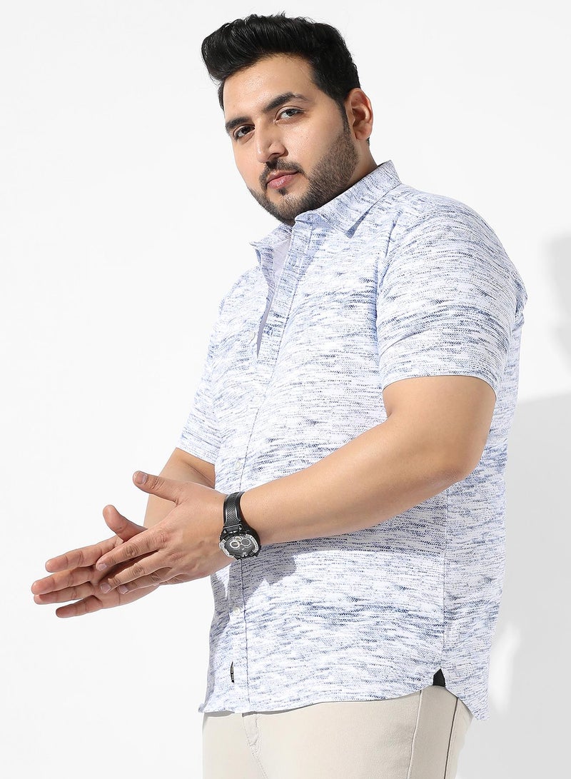 Instafab Plus Contrast Heathered Shirt - Image 3