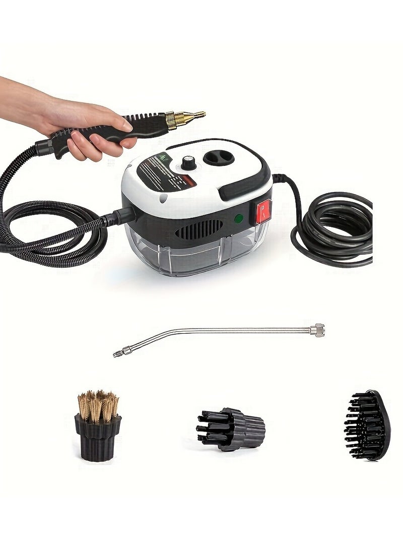 Portable Handheld Steam Cleaner High Temperature Pressurized Steam Cleaning Machine With Brush Heads For Kitchen Furniture Bathroom Uk Plug