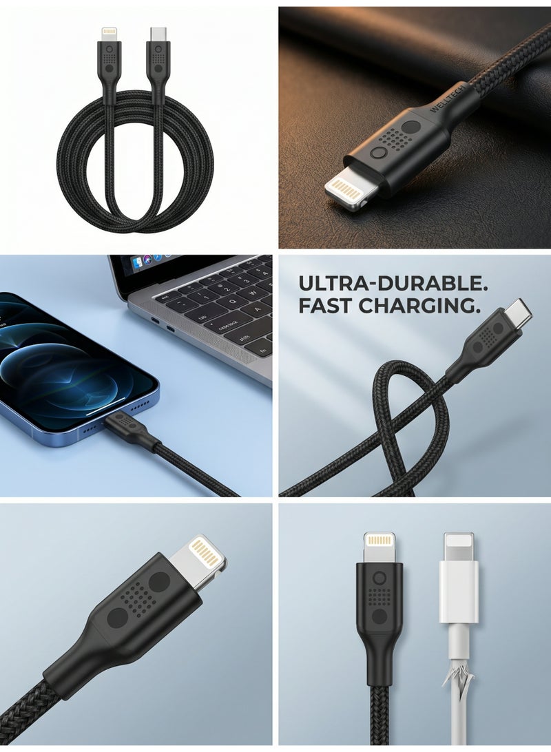 WELLTECH Type C to Lightning 60W Fast Charging Cable iPhone Power Delivery High Speed Data Sync Durable Charging Cord for iPhone 14 13 12 WELLTECH TC133 - Image 5