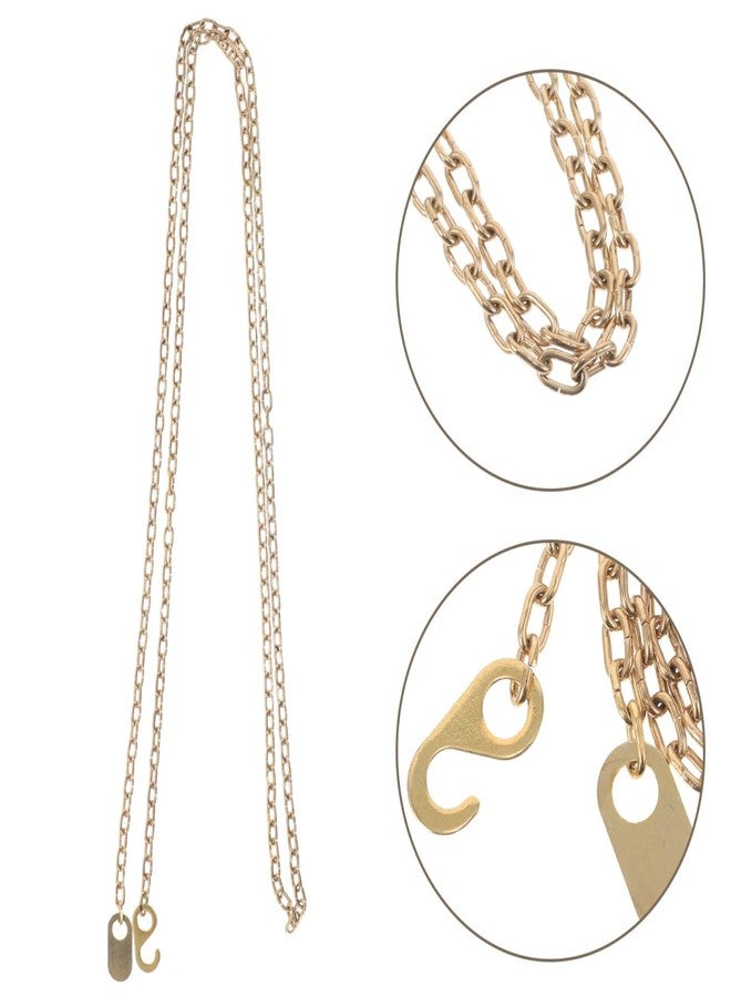 COOLHIYA Vintage Golden Steel Pendulum Clock Weight and Chain for Grandfather Clocks Heavy-Duty Mechanical Repair Part Replacement Accessories - Image 5