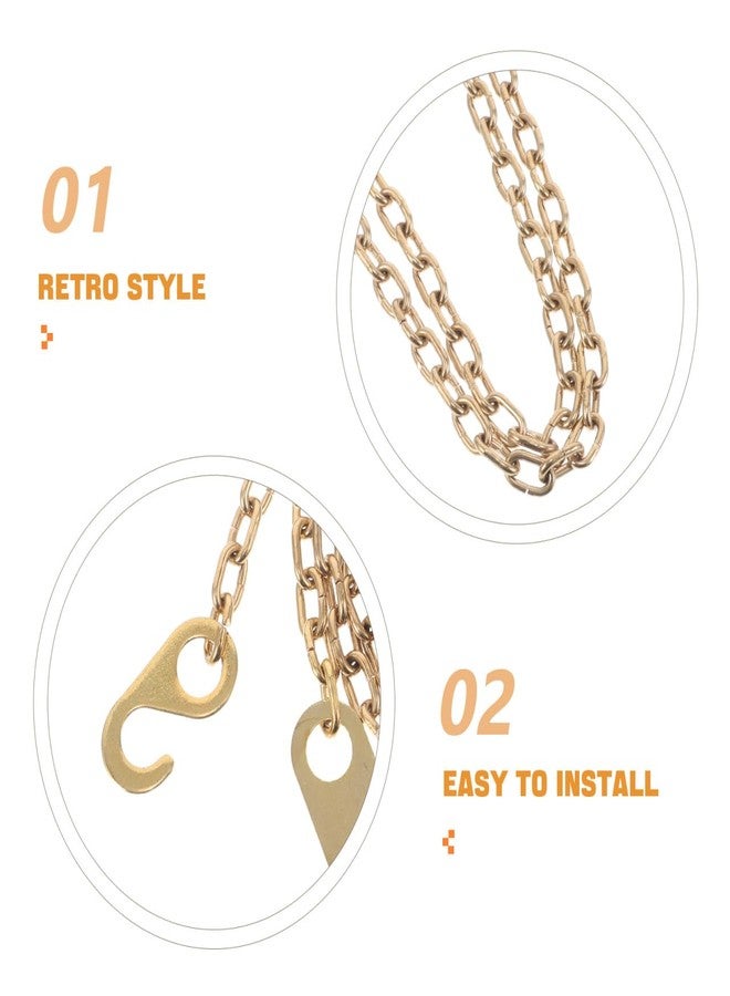 COOLHIYA Vintage Golden Steel Pendulum Clock Weight and Chain for Grandfather Clocks Heavy-Duty Mechanical Repair Part Replacement Accessories - Image 4