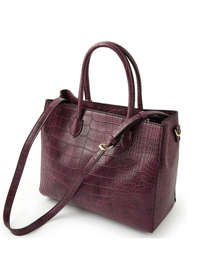 Accessorize London Women's Marooon Gemma croc handbag with adjustable strap |hand bags for women stylish |Shoulder bags for women | Work bag for woman - Image 3