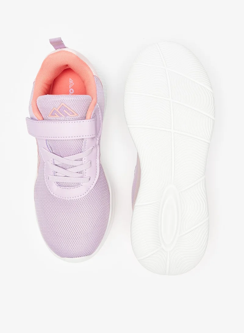Oaklan by Shoexpress Girls Textured Sports Shoes with Hook and Loop Closure
