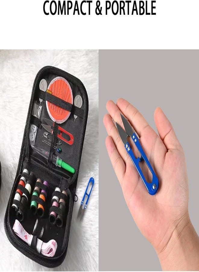 يو سي اي سي مقصات خيوط صغيرة من يو سي إي سي، مقاس 4.2 بوصة، مصنوعة من المعدن، لقص الخيوط، عبوة من 9 قطع بألوان الأحمر والأزرق والأسود، مناسبة لقص الأقمشة والتطريز. - Image 4