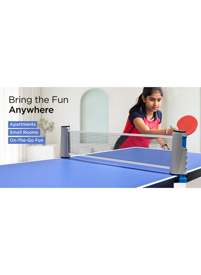 Sparnod Fitness STT-MINI Table Tennis Table – Foldable 2-Player Ping Pong Set for Kids 6+ Indoor & Outdoor Use,Durable MDF Surface & Metal Frame Compact,Portable, Easy Assembly - Image 2