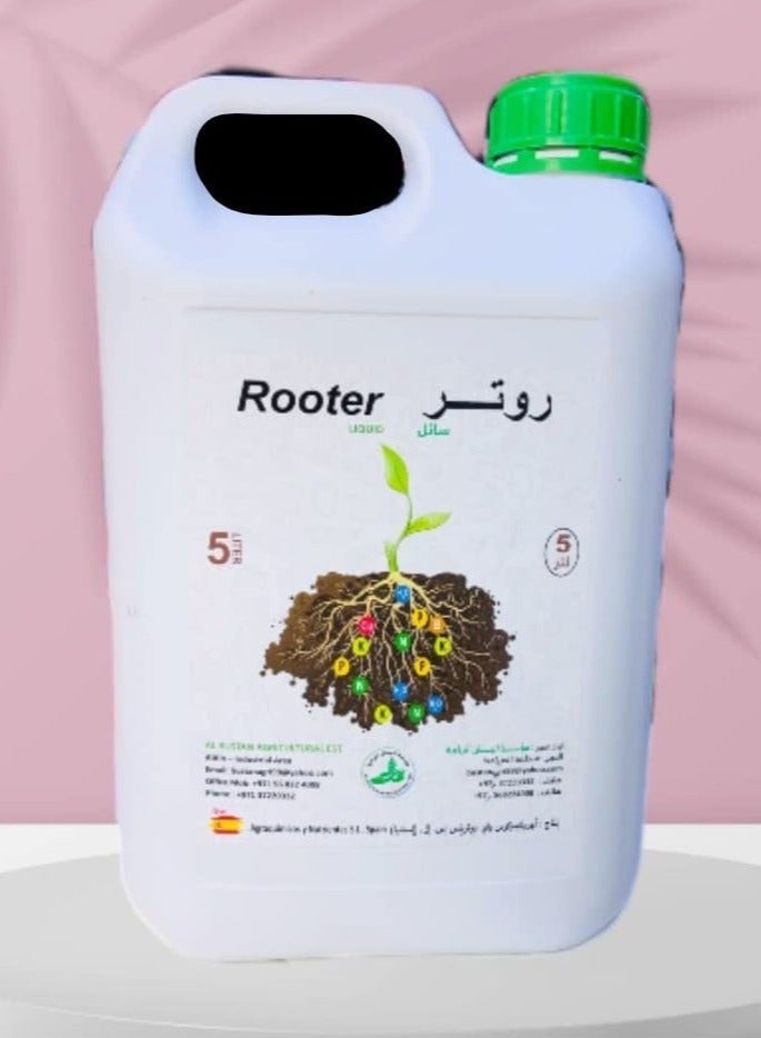 Rooter Organic Liquid Root Booster Fertilizer 5Ltr For Indoor/Outdoor Made In Spain - Image 1