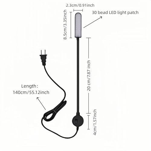 RyanDesign 30 LED Sewing Machine Light with Super Strong Magnetic Base -Fully Flexible Silicone Neck Task Lamp for Craft Tables,Drill Press,Desk,Workbench,Lathe & Music Stand - Eye Caring,No Flicker,Durable - Image 2