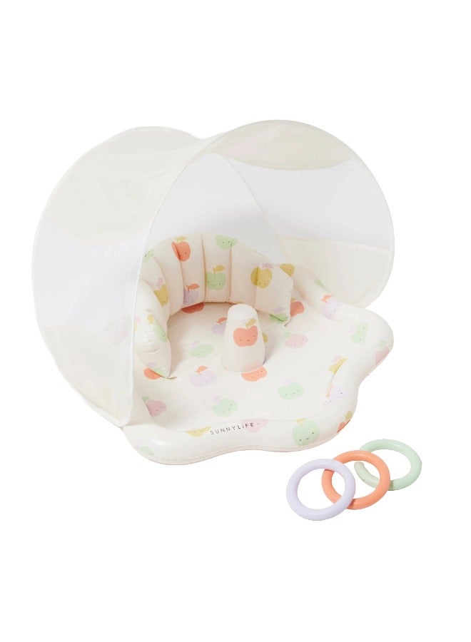 Baby Playmat with Shade – Apple Sorbet Multi | Portable Outdoor Playmat | Baby Floor Mat | Travel  Mat | Kids Activity Mat | Ground Mat for Outdoor Use