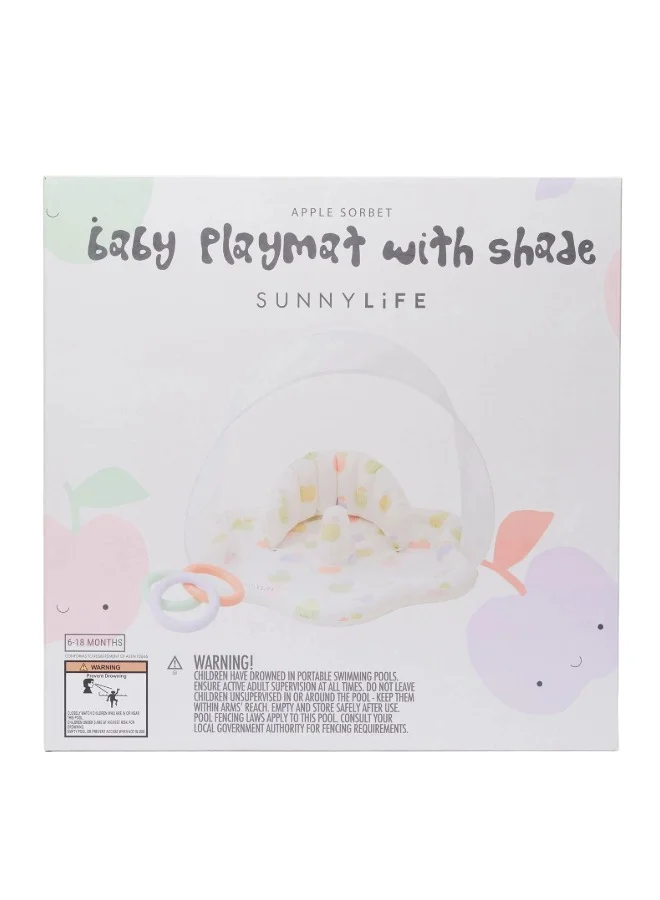 SUNNY LIFE Baby Playmat with Shade – Apple Sorbet Multi | Portable Outdoor Playmat | Baby Floor Mat | Travel  Mat | Kids Activity Mat | Ground Mat for Outdoor Use