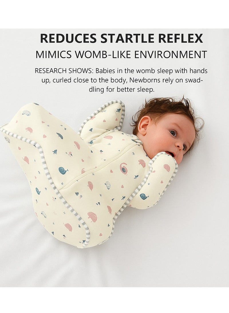 Y&D Cotton Baby Anti-surprise Swaddling Towel Sleeping Bag Baby Swaddle Sack Four Seasons Newborn Baby Anti-surprise Sleeping Bag Hold Infant Sleep Wrap Ultra-Soft Bamboo Swaddle Blanket Lightweight & Breathable Soft Bamboo Fabric Ideal for Newborns Reduces Startle Reflex Safe & Comfortable Sleep Perfect for Newborn Baby - Image 4