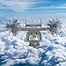 Ailejia Alloy Metal Airplane MV22 Military Osprey Transport Helicopter Toy Model Army Aircraft with Pull Back Fighter Toys Green - Image 4